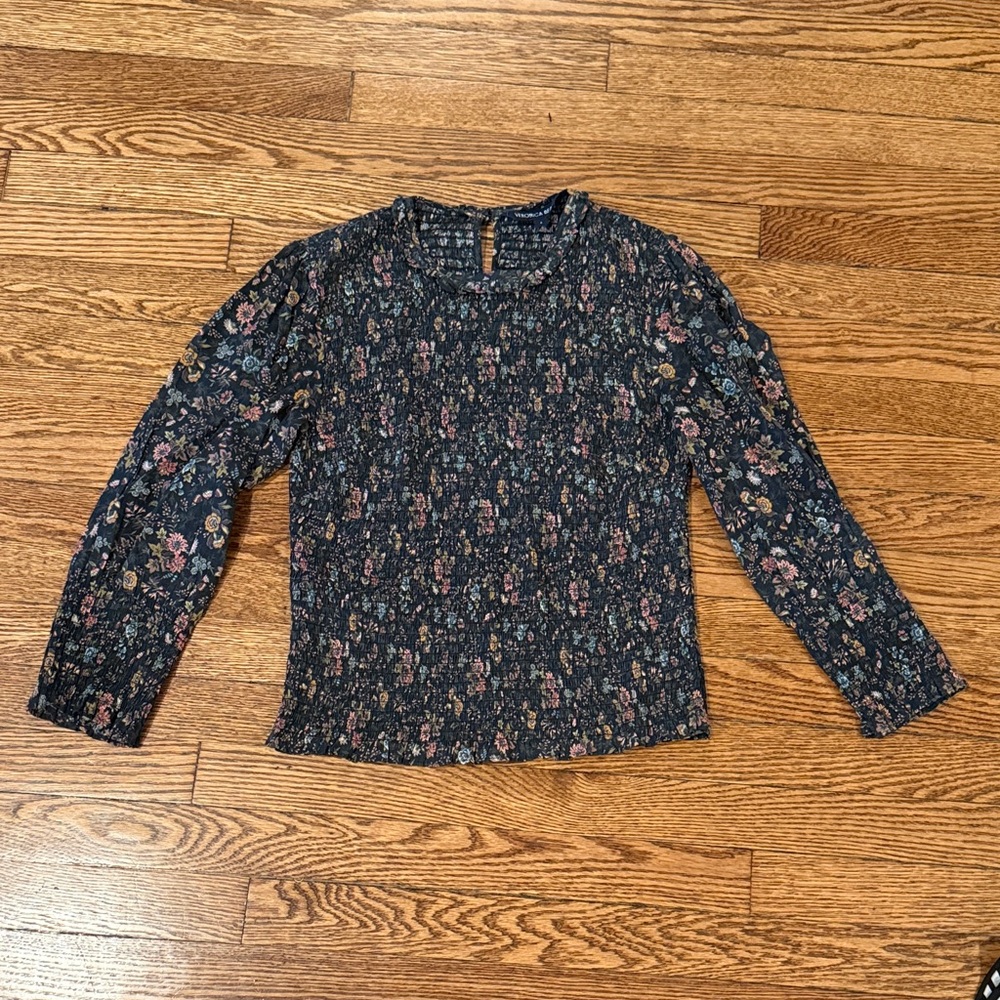 Veronica Beard Dark Floral Blouse